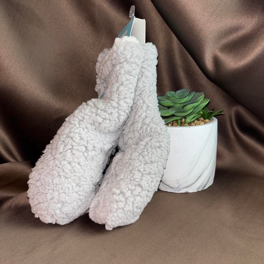 Bliss Spa aloe Vera infused Sherpa Lounge Socks Size US 5-10